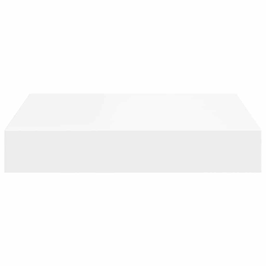 Floating Wall Shelf White 23x23.5x3.8 cm MDF