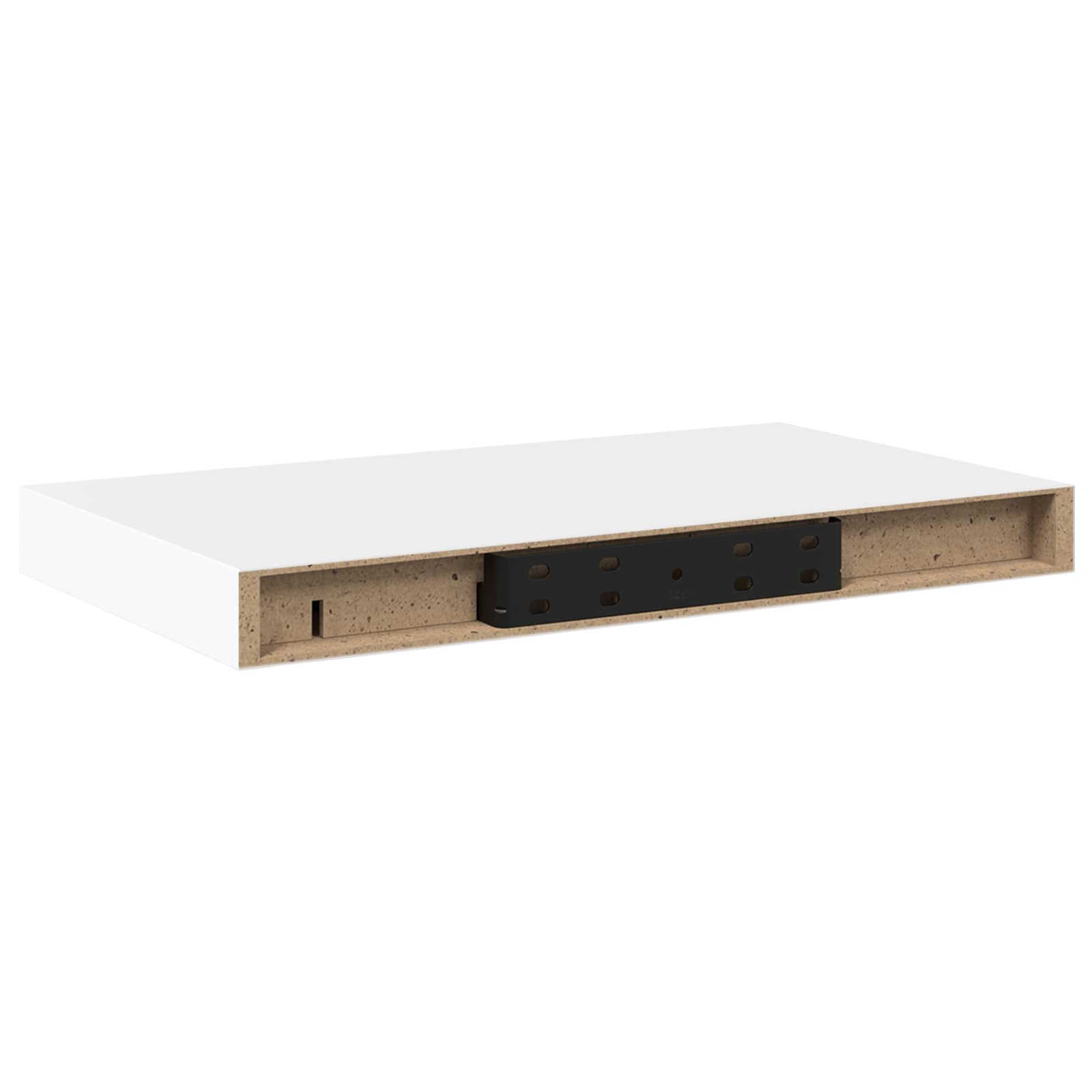 Floating Wall Shelf White 40x23.5x3.8 cm MDF