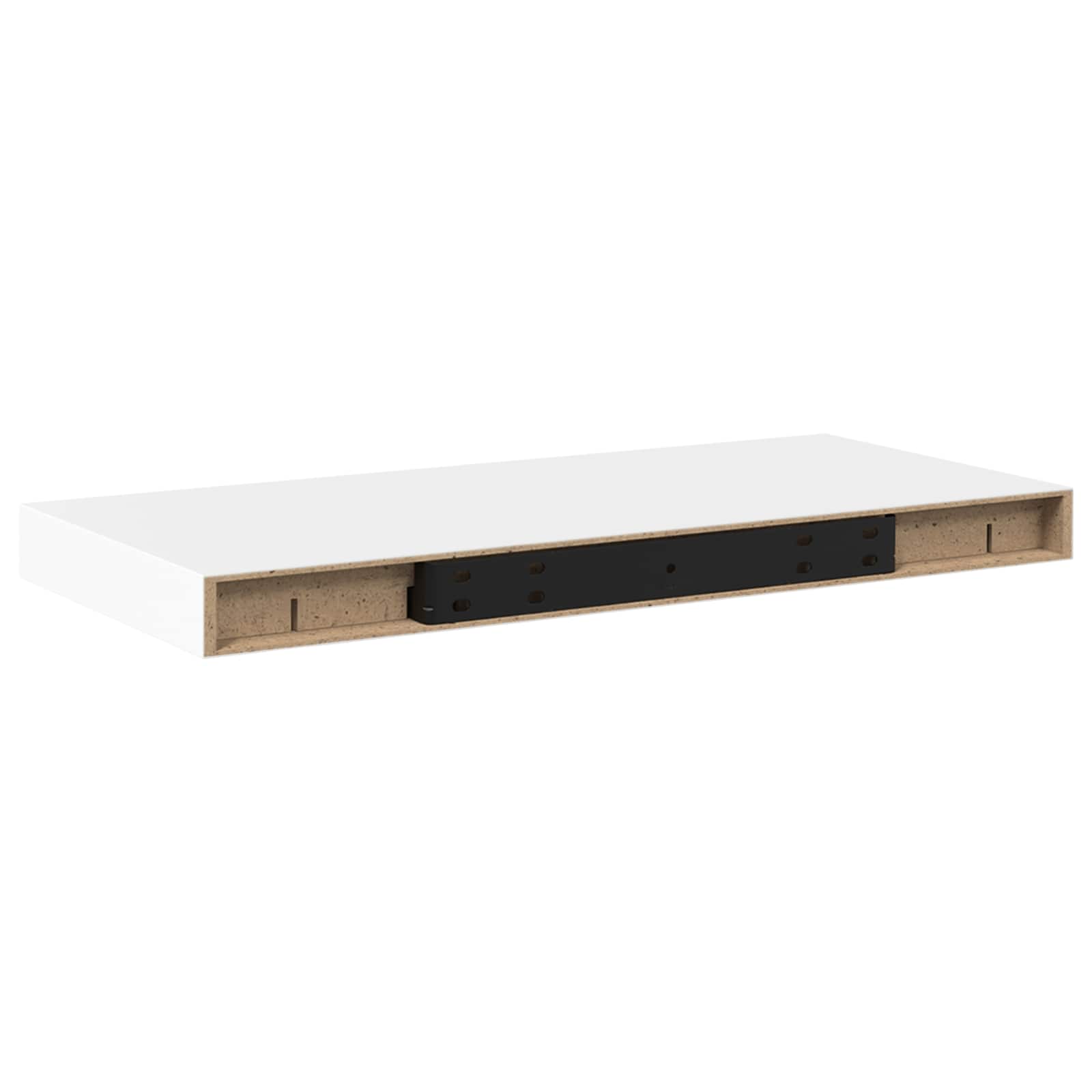 Floating Wall Shelves 2 pcs White 50x23.5x3.8 cm MDF