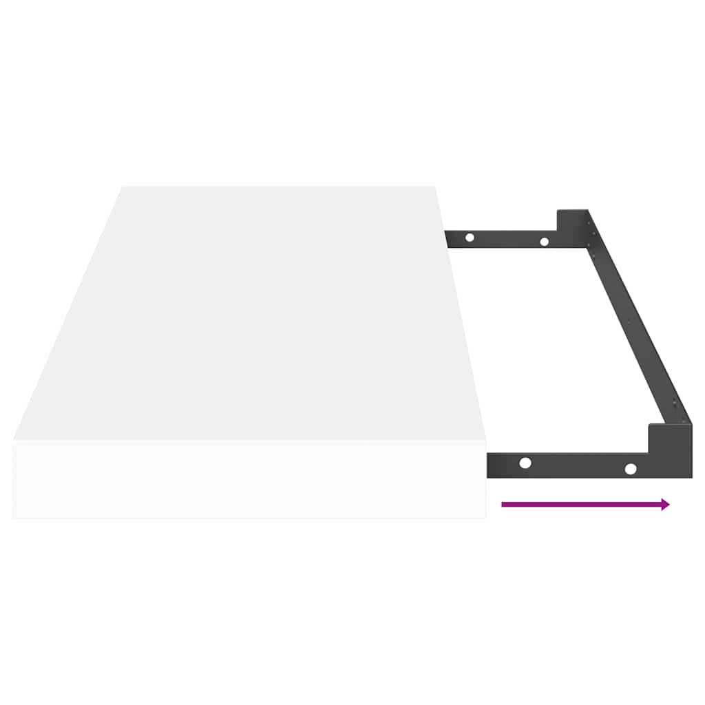 Floating Wall Shelves 4 pcs White 50x23x3.8 cm MDF