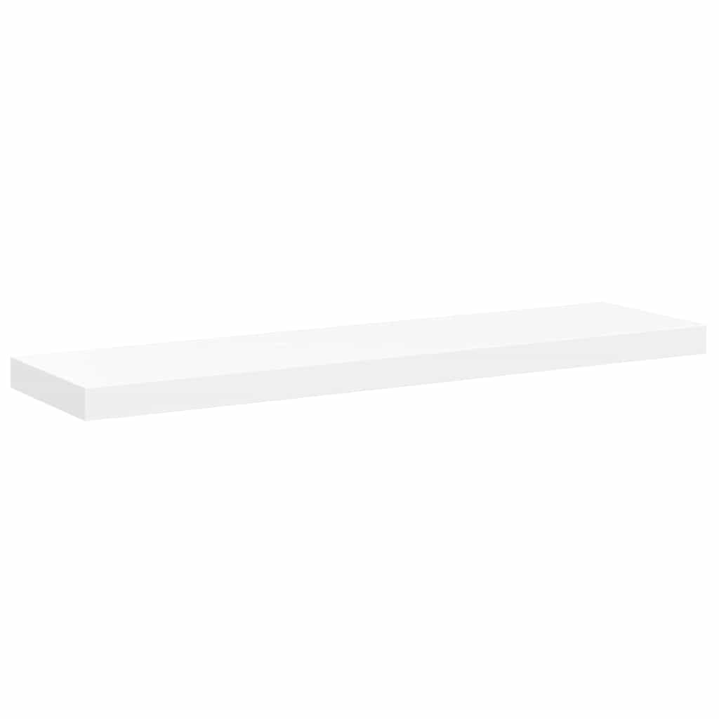 Floating Wall Shelf White 90x23.5x3.8 cm MDF