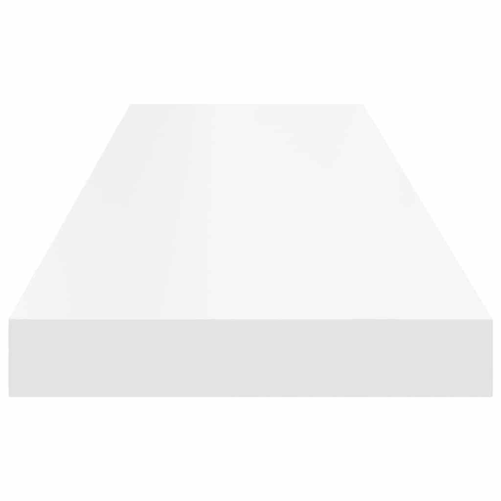 Floating Wall Shelf White 90x23.5x3.8 cm MDF