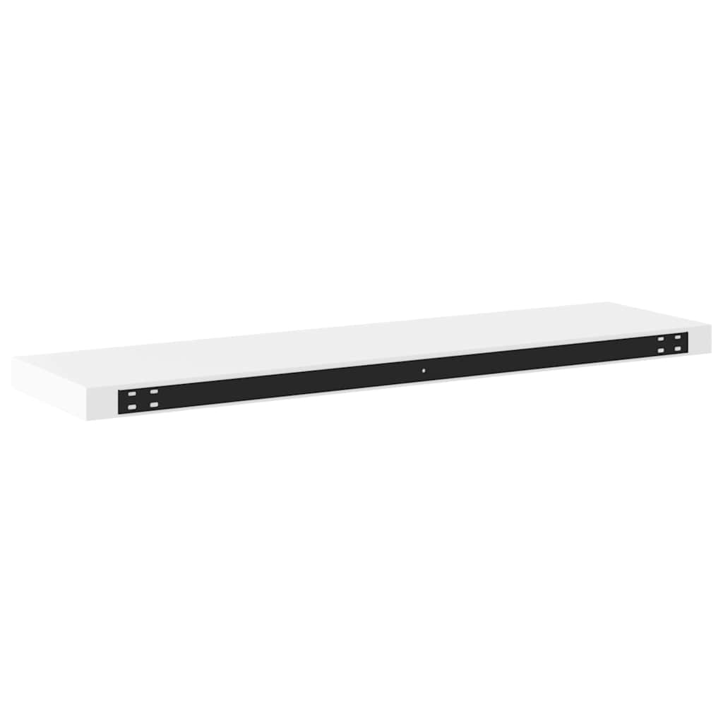 Floating Wall Shelf White 90x23.5x3.8 cm MDF