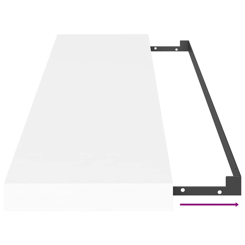 Floating Wall Shelves 4 pcs White 90x23.5x3.8 cm MDF