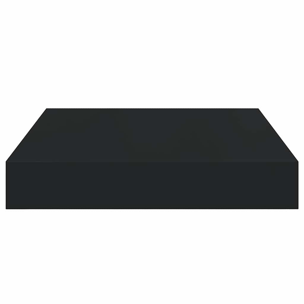 Floating Wall Shelves 2 pcs Black 23x23,5x3,8 cm MDF