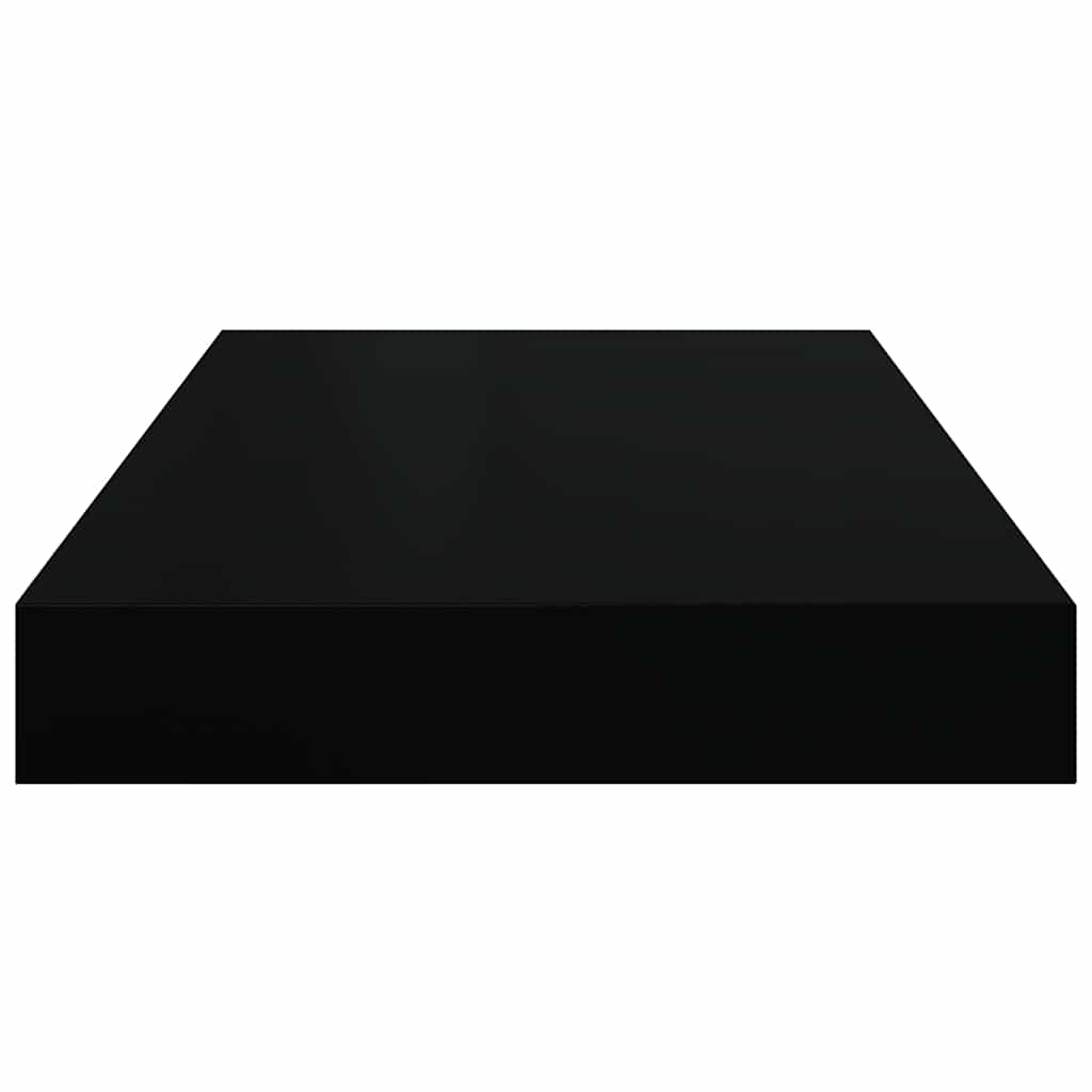Floating Wall Shelves 2 pcs Black 40x23x3,8 cm MDF