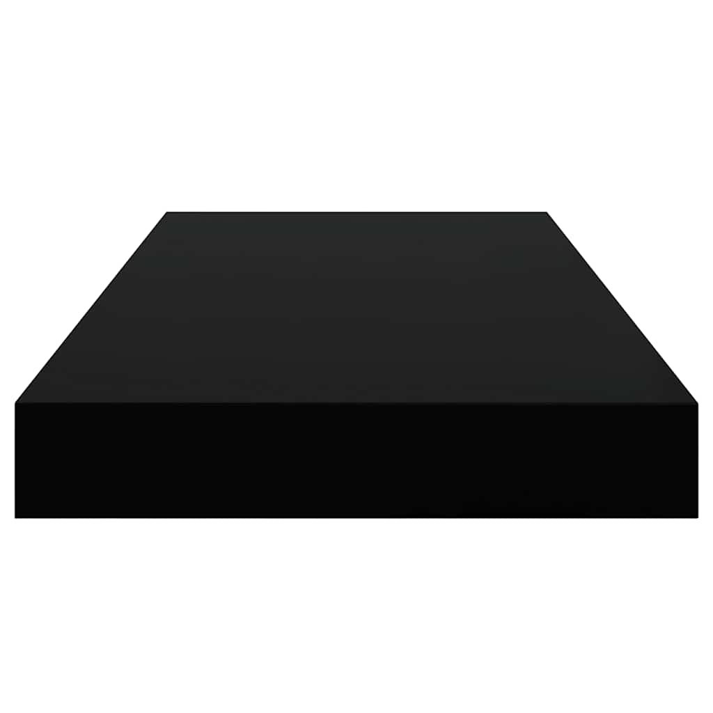 Floating Wall Shelf Black 50x23x3.8 cm MDF
