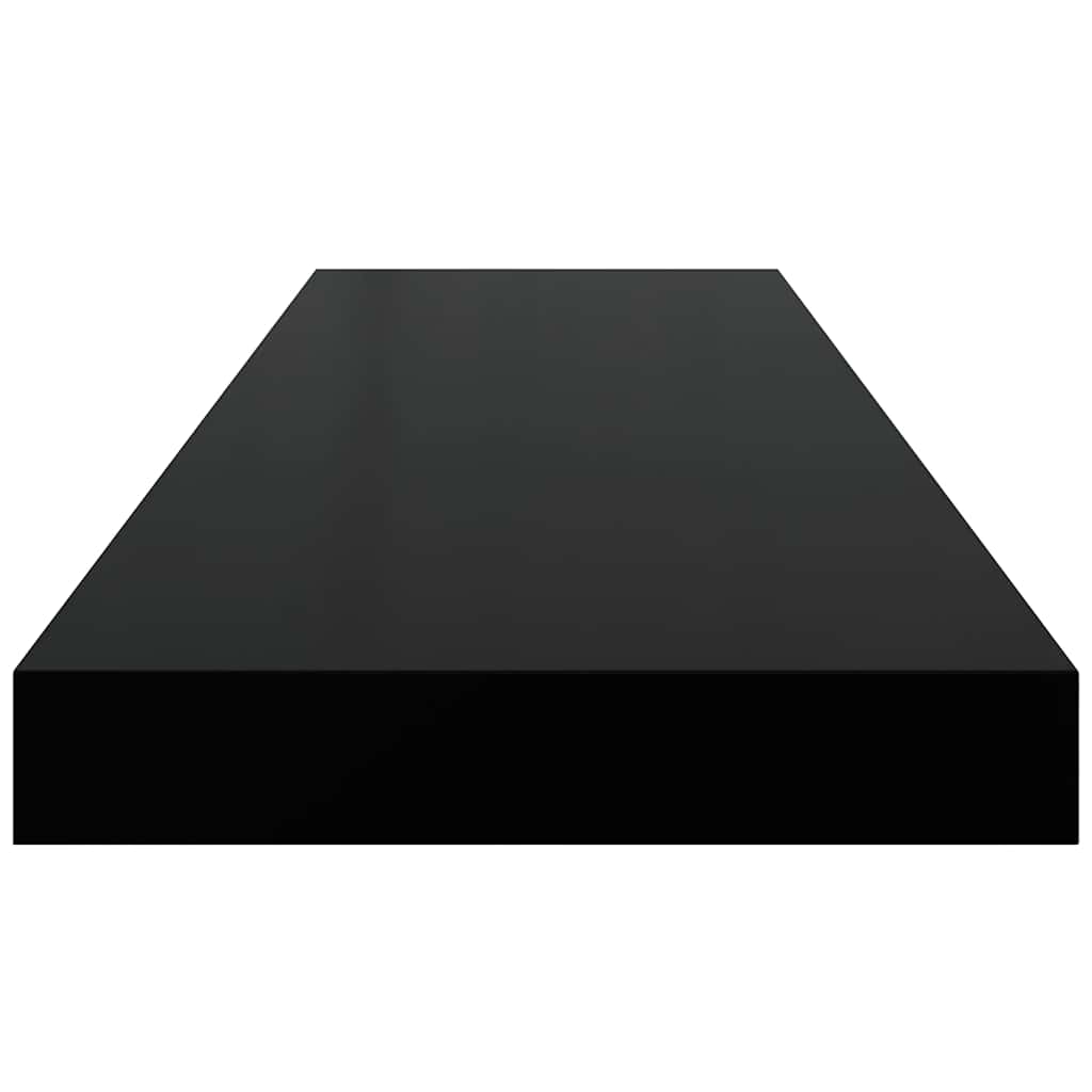 Floating Wall Shelf Black 80x23.5x3.8 cm MDF
