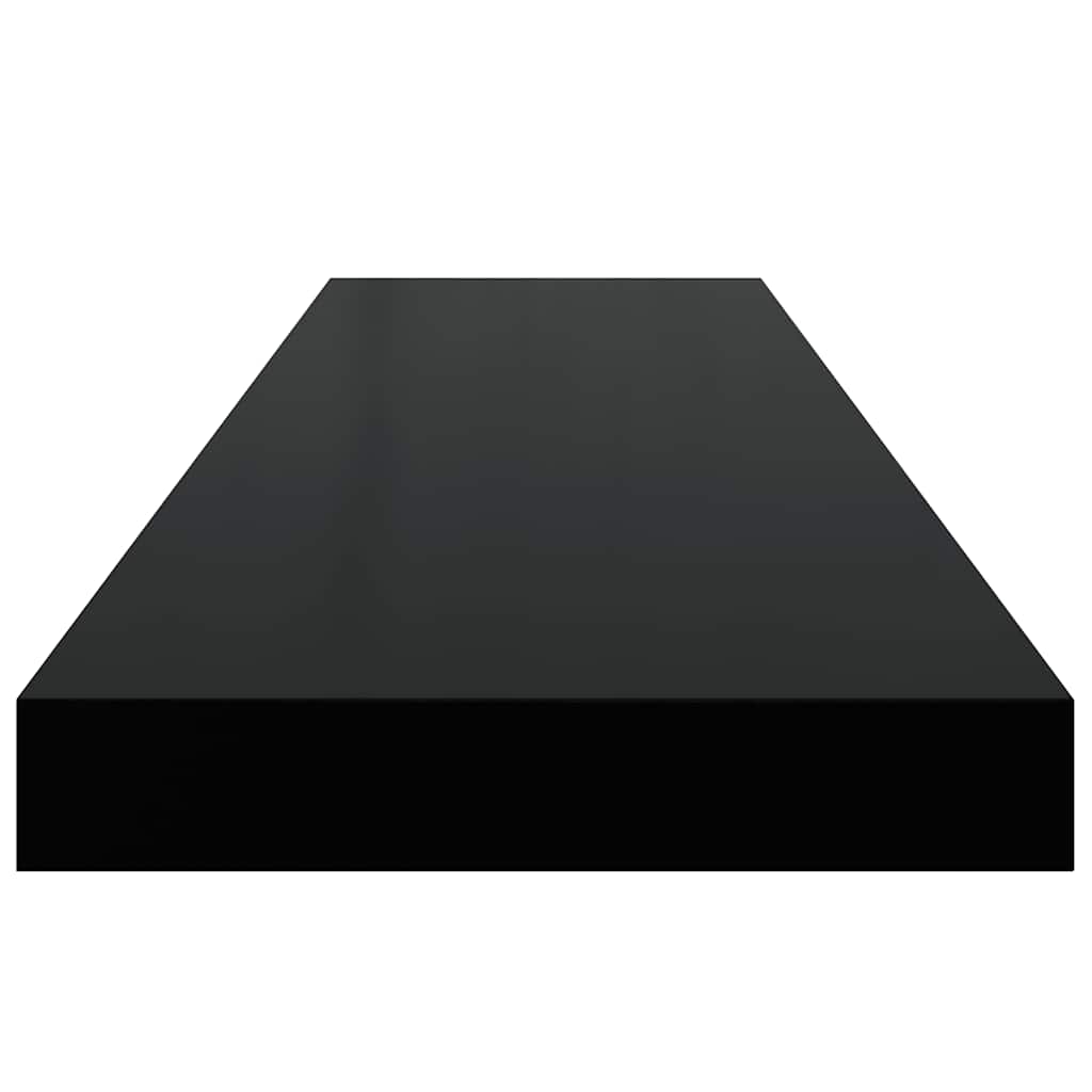 Floating Wall Shelf Black 90x23.5x3.8 cm MDF
