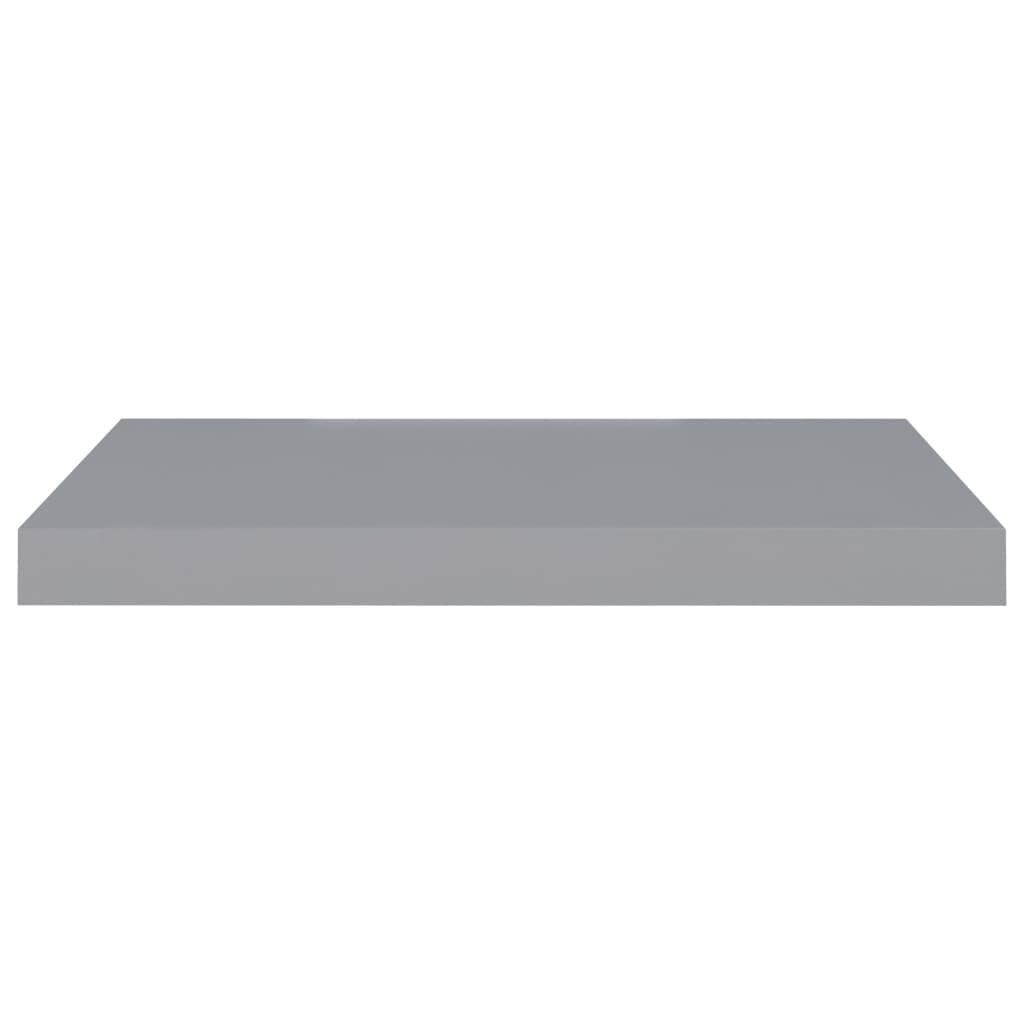Floating Wall Shelves 2 pcs Grey 60x23.5x3.8 cm MDF