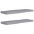 Floating Wall Shelves 2 pcs Grey 80x23.5x3.8 cm MDF