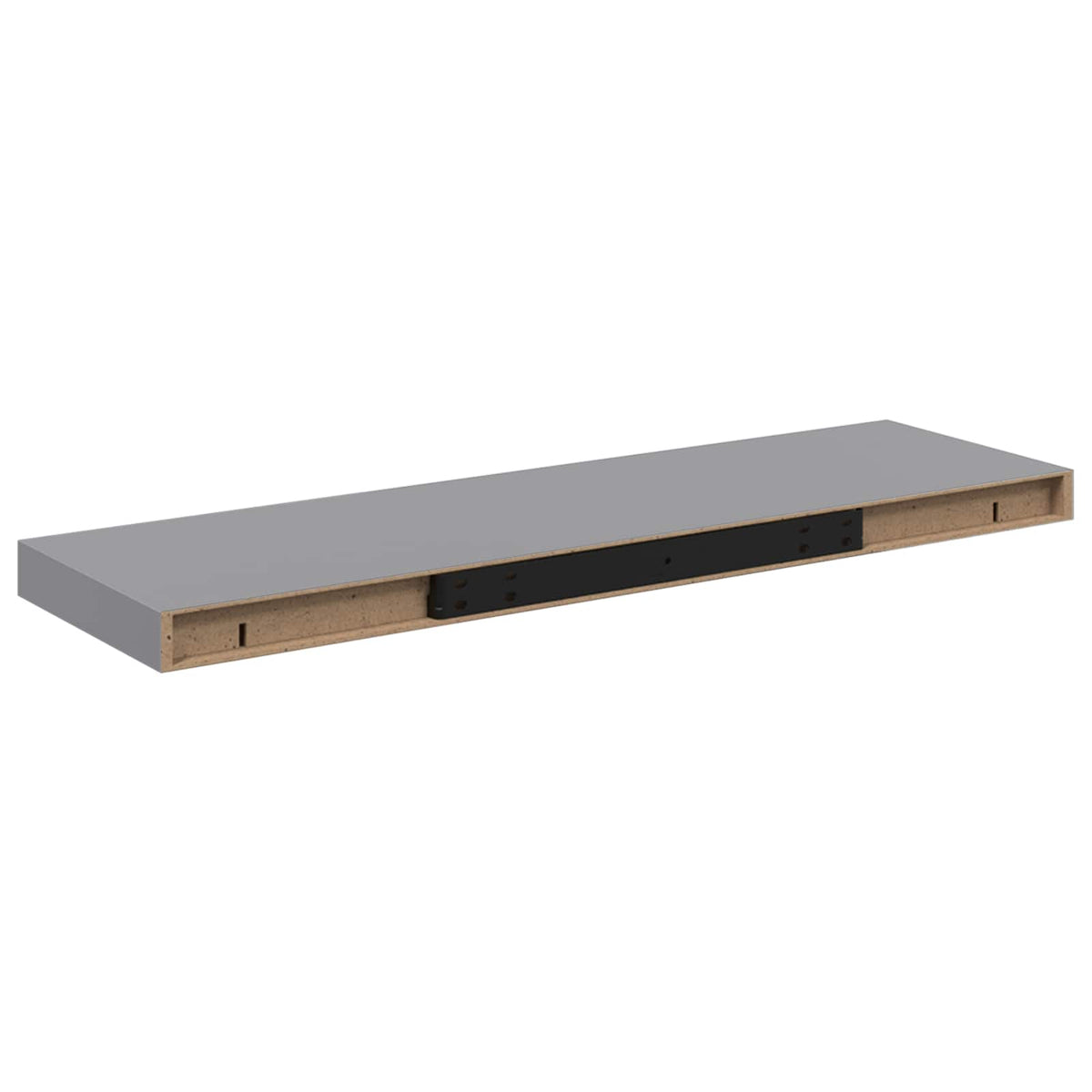 Floating Wall Shelves 2 pcs Grey 80x23.5x3.8 cm MDF