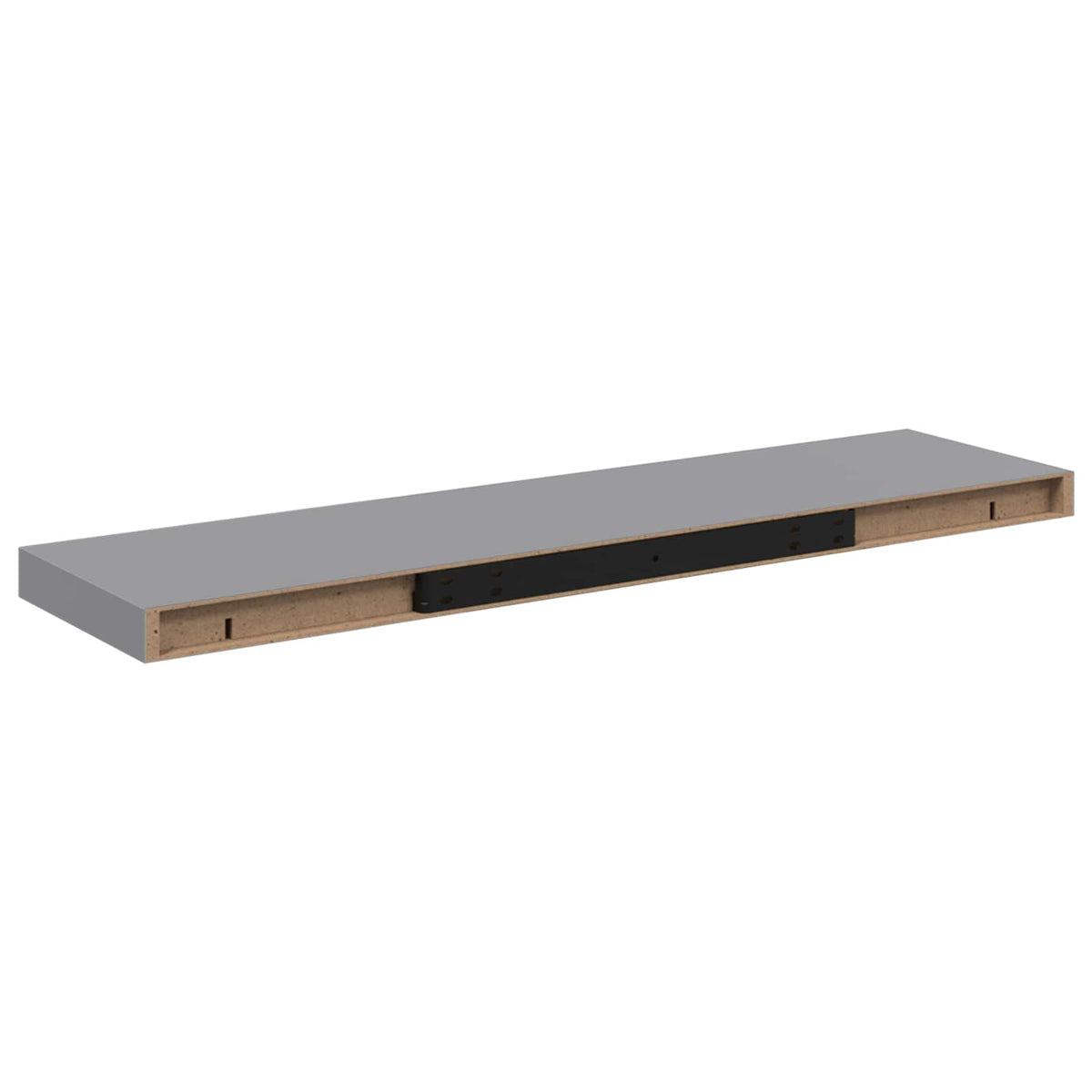 Floating Wall Shelf Grey 90x23.5x3.8 cm MDF