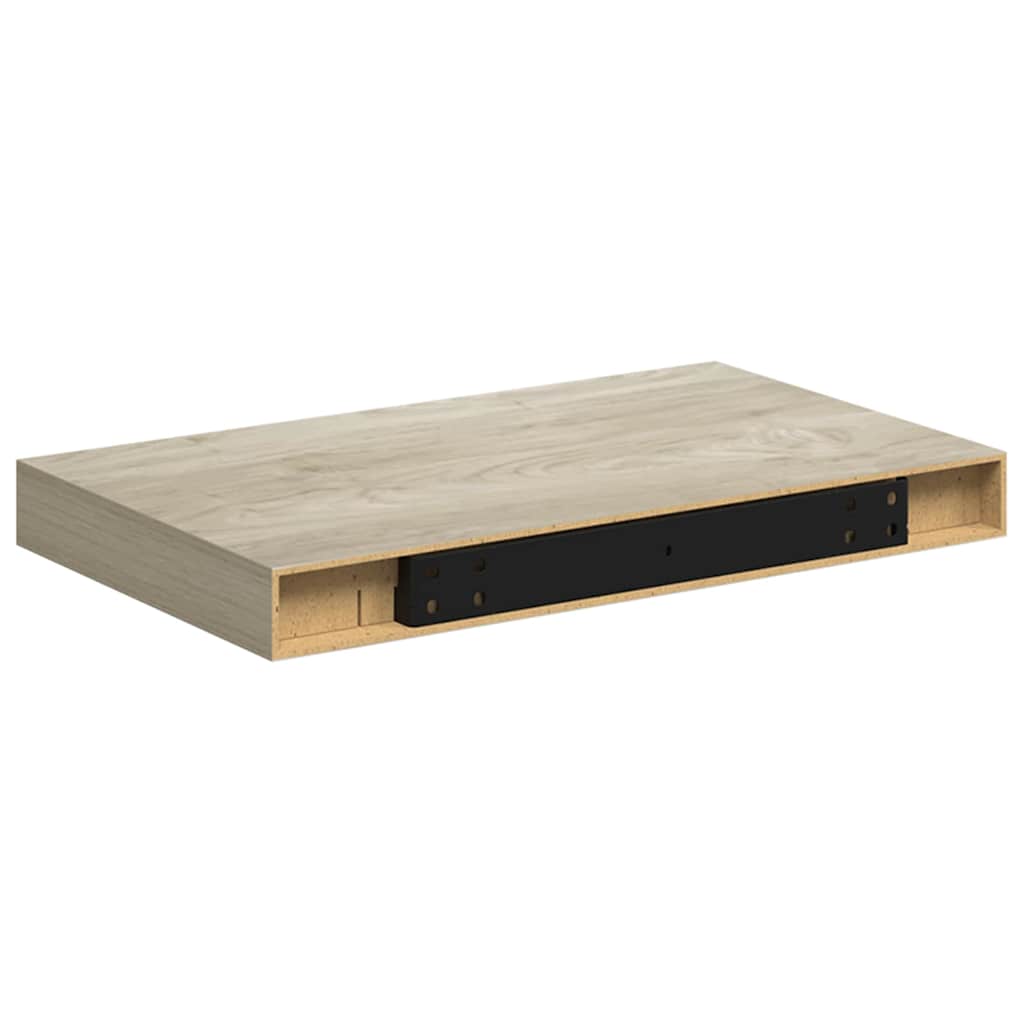 Floating Wall Shelves 4 pcs Oak 40x23x3,8 cm MDF