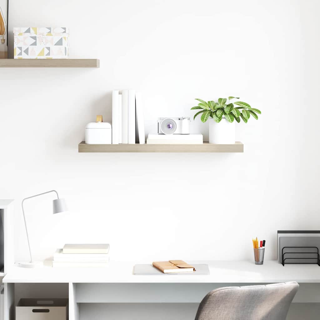 Floating Wall Shelf Oak 80x23.5x3.8 cm MDF