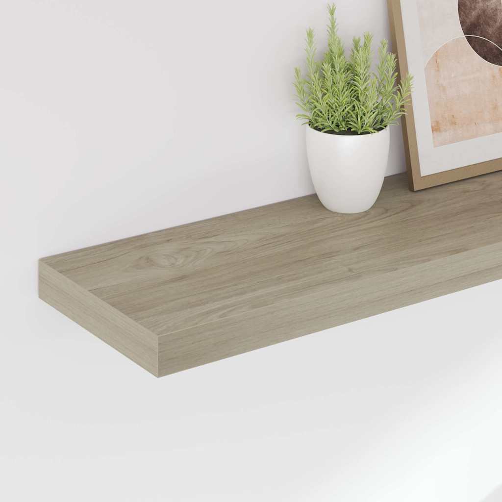 Floating Wall Shelf Oak 80x23.5x3.8 cm MDF