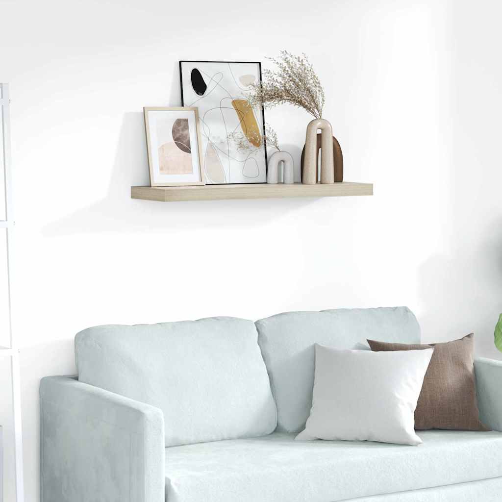 Floating Wall Shelf Oak 80x23.5x3.8 cm MDF