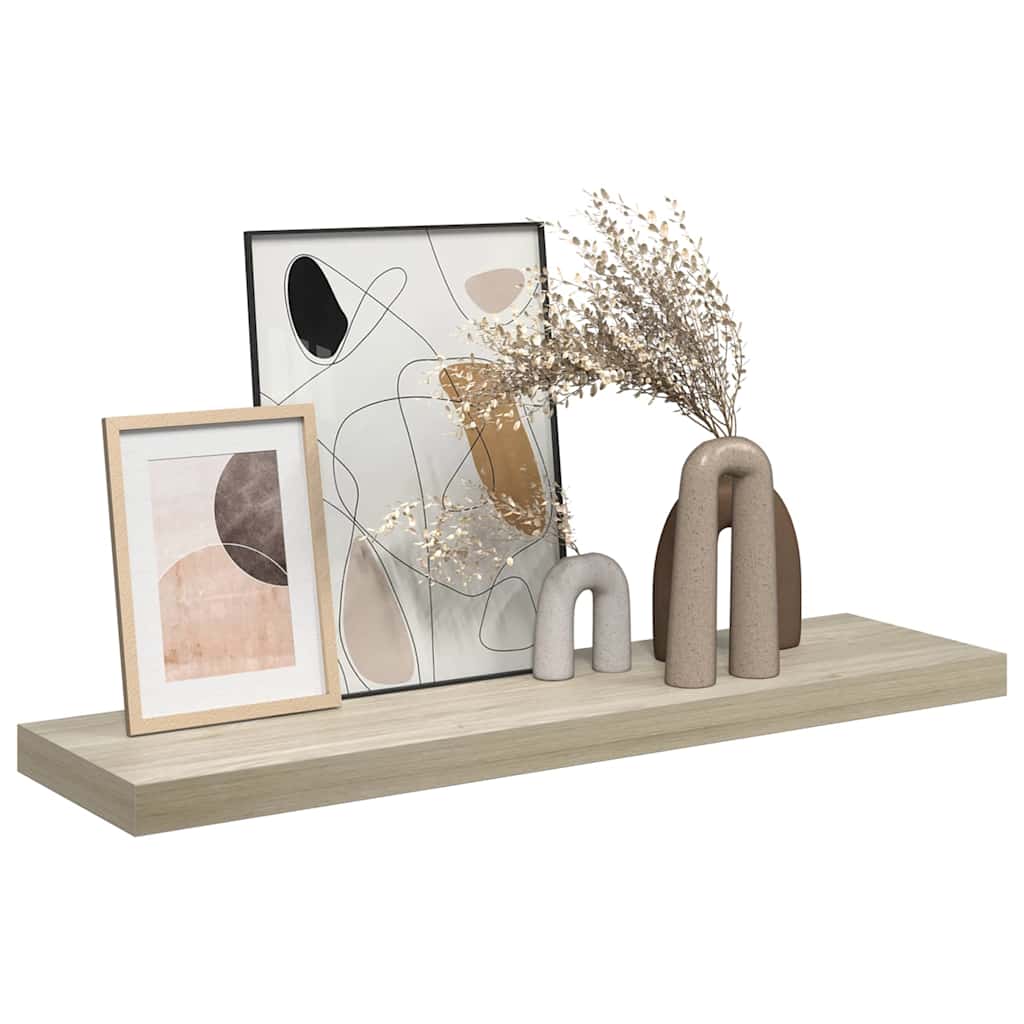 Floating Wall Shelf Oak 90x23,5x3,8 cm MDF