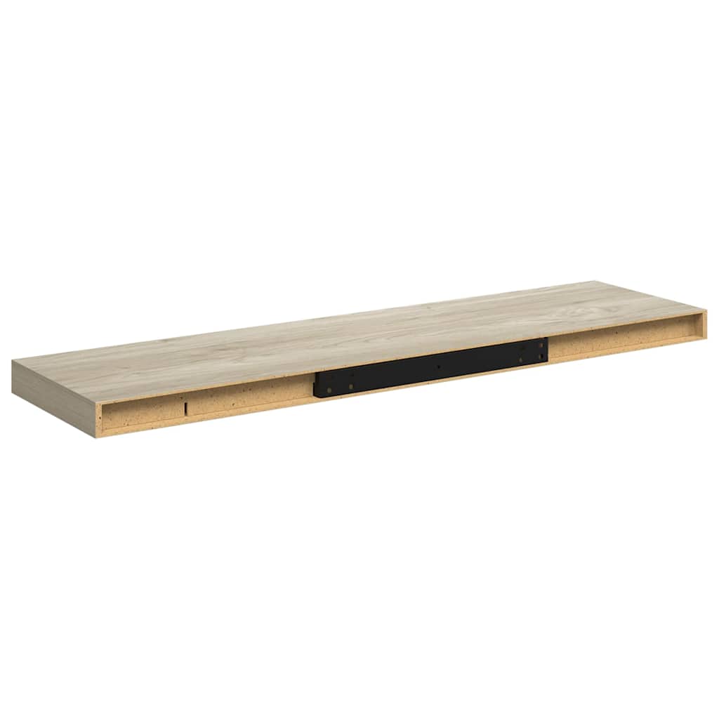 Floating Wall Shelves 2 pcs Oak 90x23,5x3,8 cm MDF