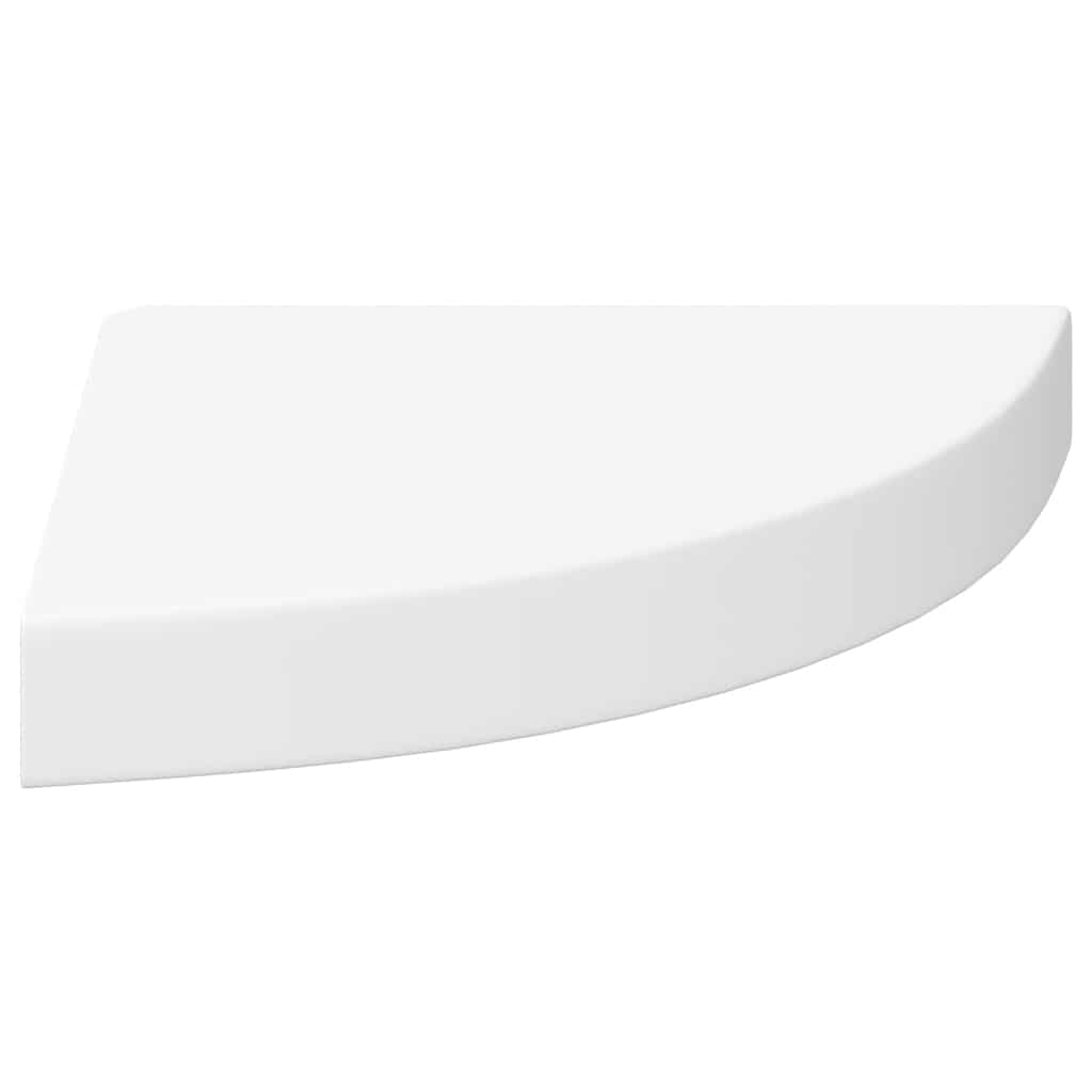 Floating Corner Shelf White 25x25x3.8 cm MDF