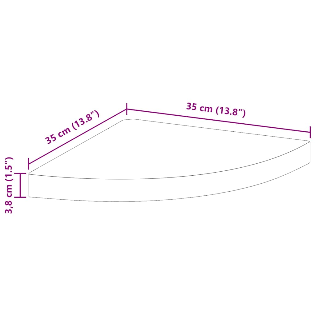 Floating Corner Shelves 4 pcs White 35x35x3.8 cm MDF