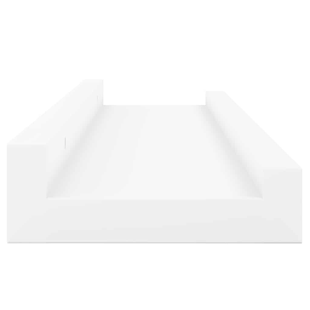 Picture Frame Ledge Shelves 2 pcs White 40x9x3 cm MDF