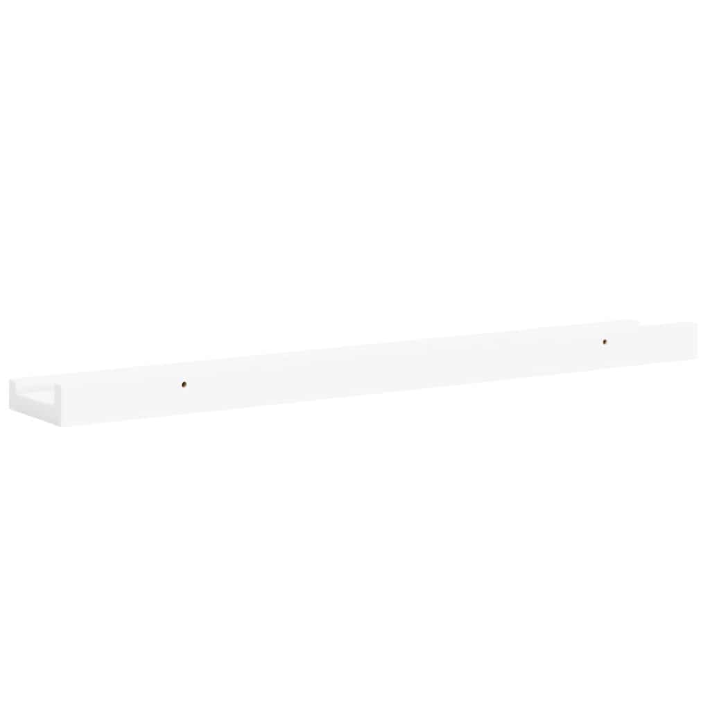 Picture Frame Ledge Shelves 2 pcs White 60x9x3 cm MDF