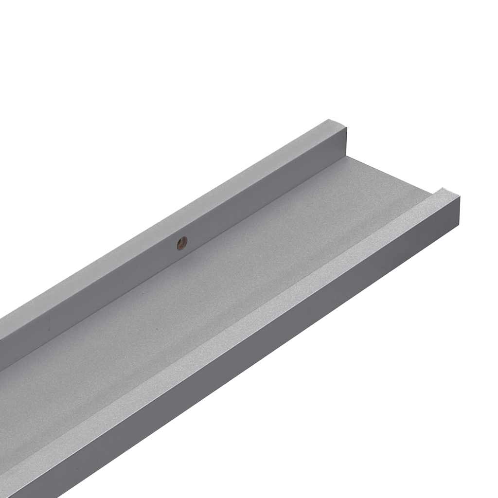 Picture Frame Ledge Shelves 2 pcs Grey 40x9x3 cm MDF
