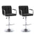 Bar Stools 2 pcs Black Faux Leather