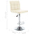 Bar Stools 2 pcs Cream Faux Leather