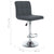 Bar Stools 2 pcs Grey Faux Leather