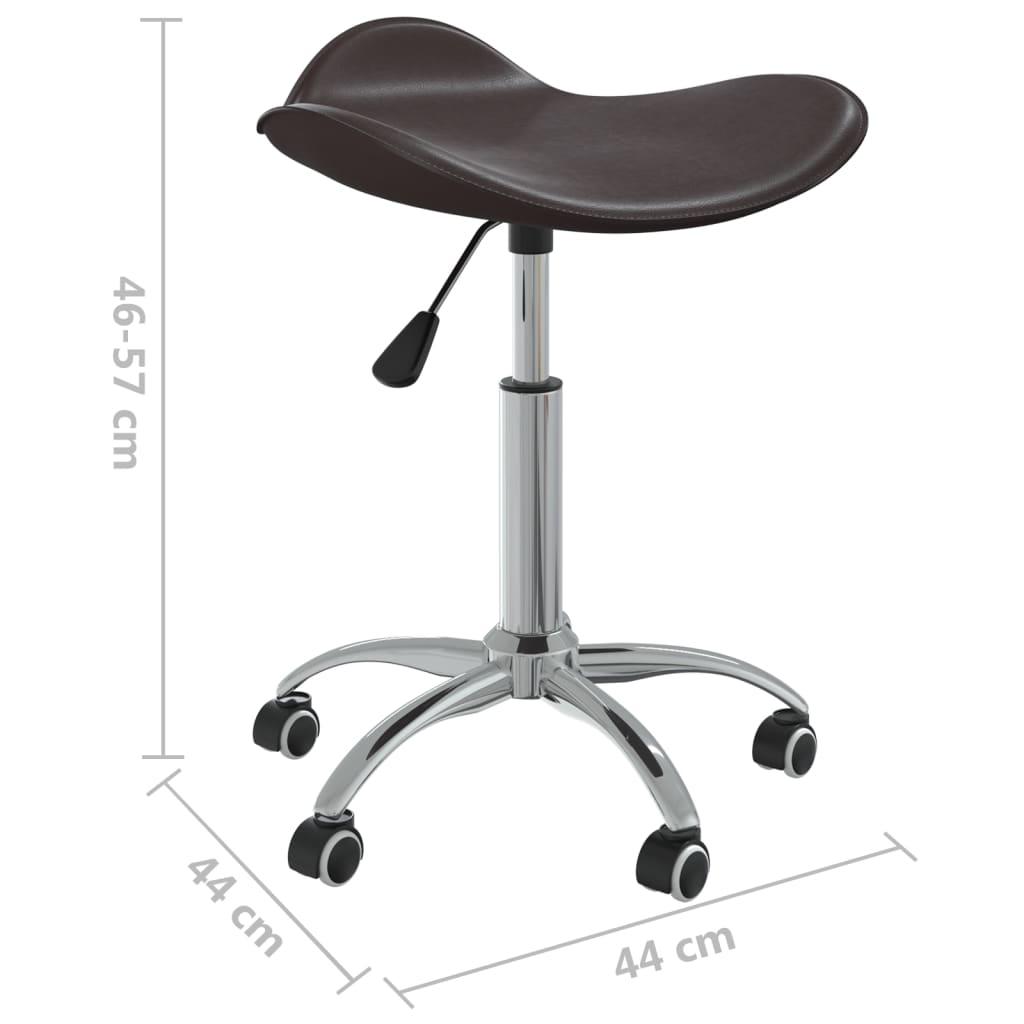 Salon Spa Stool Brown Faux Leather