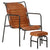 Relaxing Armchair with a Footrest Brown Real Leather