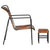 Relaxing Armchair with a Footrest Brown Real Leather