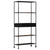 Book Cabinet 80x35x180 cm Rough Mango Wood & Iron