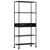 Book Cabinet 80x35x180 cm Rough Mango Wood & Iron