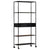 Book Cabinet 80x35x180 cm Rough Mango Wood & Iron