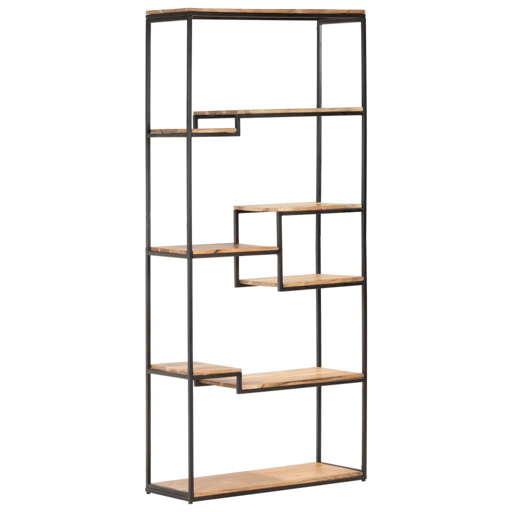 Bookcase 80x30x180 cm Solid Acacia Wood