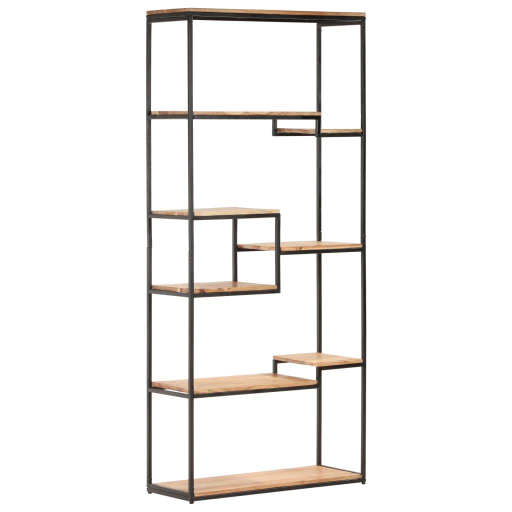 Bookcase 80x30x180 cm Solid Acacia Wood