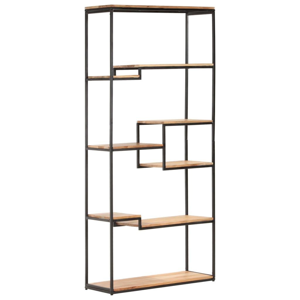 Bookcase 80x30x180 cm Solid Acacia Wood