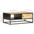 Coffee Table with Carved Door 90x55x36 cm Rough Mango Wood