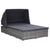 2-Person Sunbed with Cushion Poly Rattan Grey