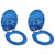 WC Toilet Seats with Soft Close Lid 2 pcs MDF Blue Water Drop Design