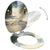WC Toilet Seats with Soft Close Lid 2 pcs MDF Beach Design