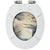 WC Toilet Seats with Soft Close Lid 2 pcs MDF Beach Design