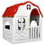 Kids Foldable Playhouse with Working Door and Windows