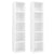 CD Cabinets 2 pcs High Gloss White 21x16x93.5 cm Engineered Wood