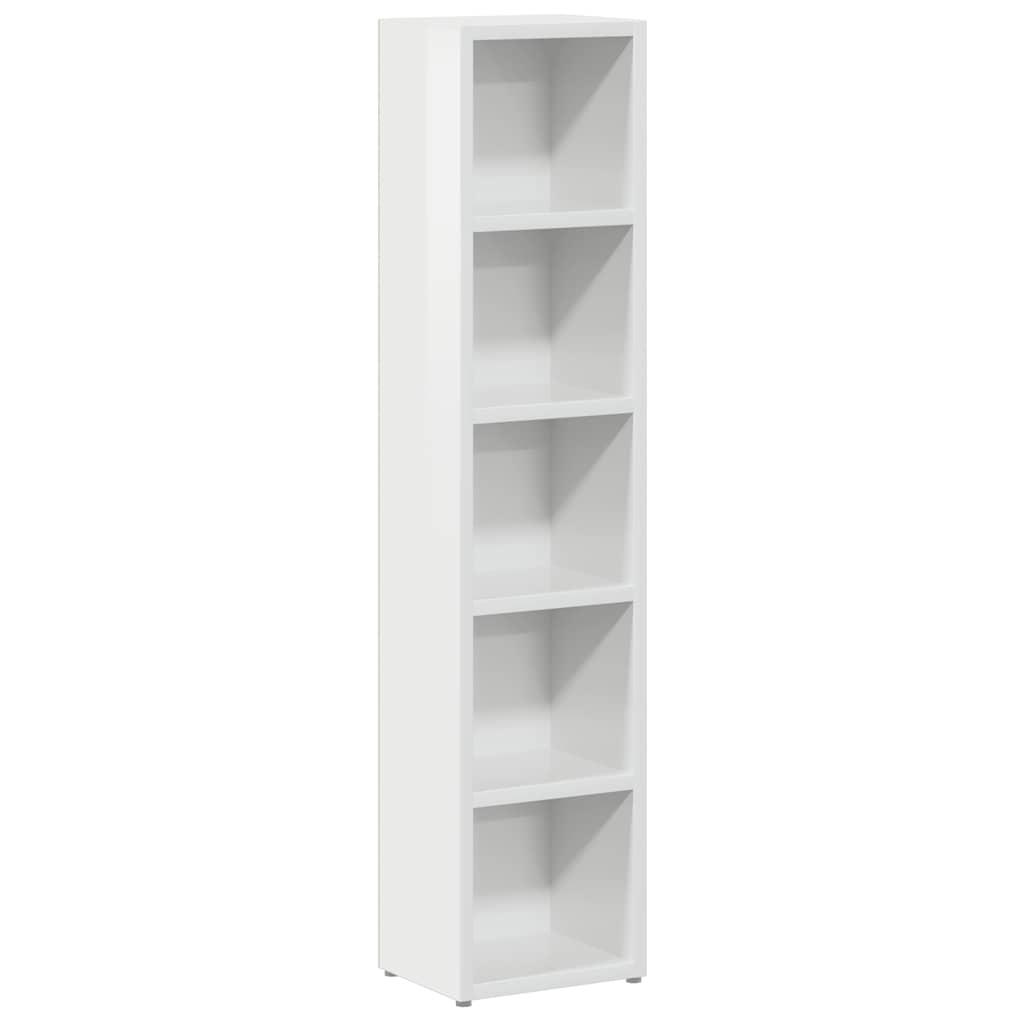 CD Cabinets 2 pcs High Gloss White 21x16x93.5 cm Engineered Wood