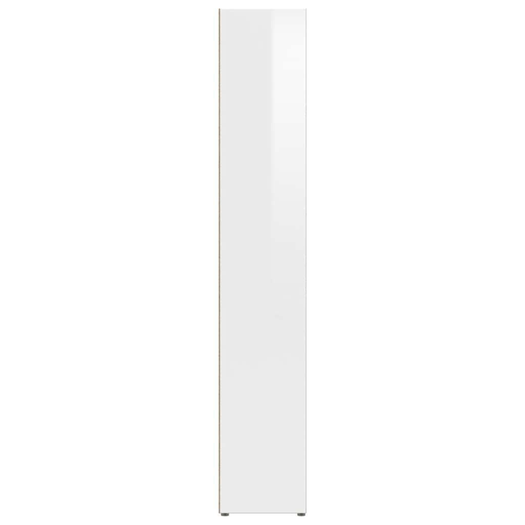 CD Cabinets 2 pcs High Gloss White 21x16x93.5 cm Engineered Wood