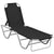 Sun Lounger Aluminium and Textilene Black